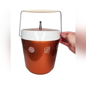 1960s West Bend Therma-Serve Ice Bucket,  Bronzish Gold MCM